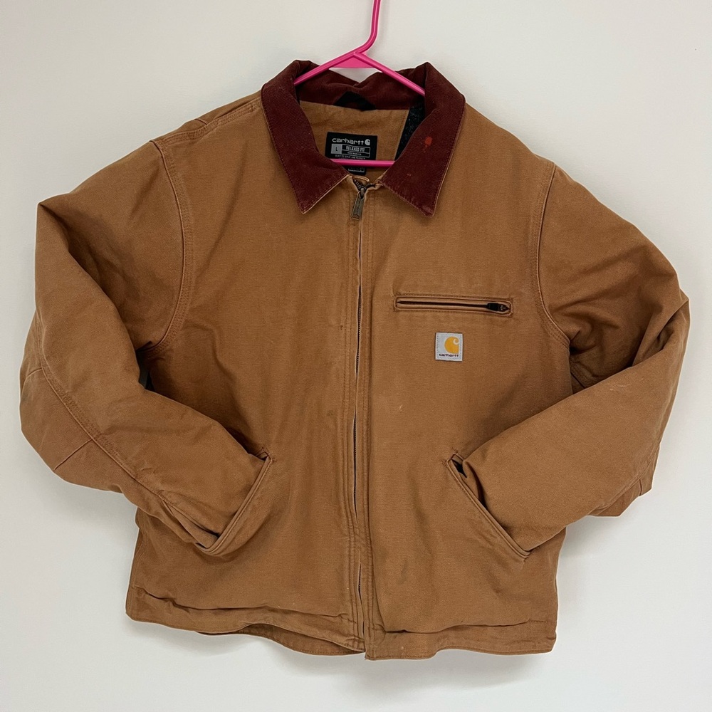 Vintage Carhartt 103828 - Detroit Jacket - Blanket Lined Size Large Relaxed Fit